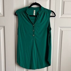 PerSeption Concept Teal Sleeveless Blouse